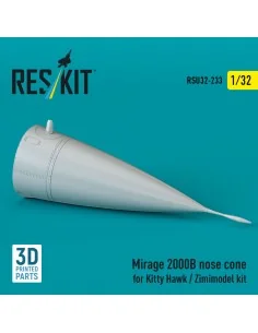 Mirage 2000B nose cone for Kitty Hawk / Zimimodel kit (3D Printed),...