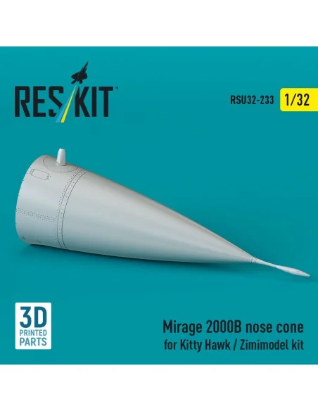 Mirage 2000B nose cone for Kitty Hawk / Zimimodel kit (3D Printed),...