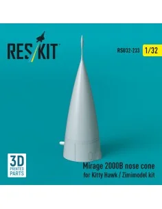 Mirage 2000B nose cone for Kitty Hawk / Zimimodel kit (3D Printed),... 2