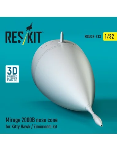 Mirage 2000B nose cone for Kitty Hawk / Zimimodel kit (3D Printed),...