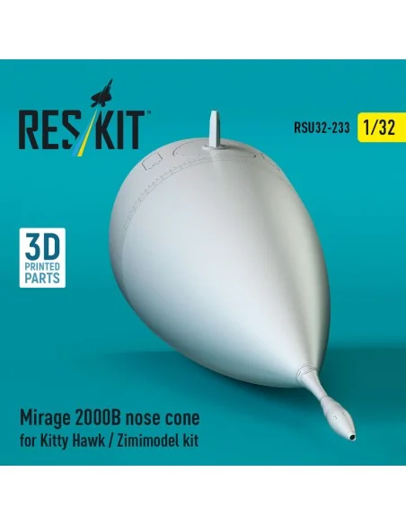Mirage 2000B nose cone for Kitty Hawk / Zimimodel kit (3D Printed),...