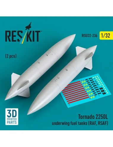 Tornado 2250L underwing fuel tanks (RAF, RSAF) (2 pcs) (3D Printed)...
