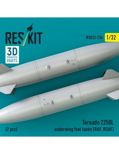 Tornado 2250L underwing fuel tanks (RAF, RSAF) (2 pcs) (3D Printed)...