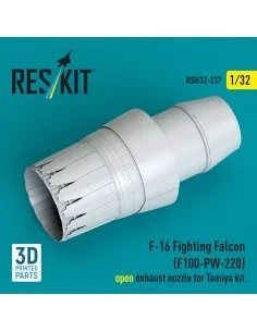 F-16 Fighting Falcon (F100-PW-220) open exhaust nozzle for Tamiya k...