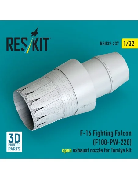 F-16 Fighting Falcon (F100-PW-220) open exhaust nozzle for Tamiya k...