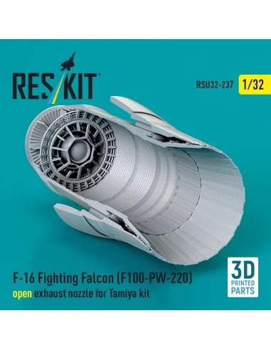 F-16 Fighting Falcon (F100-PW-220) open exhaust nozzle for Tamiya k...