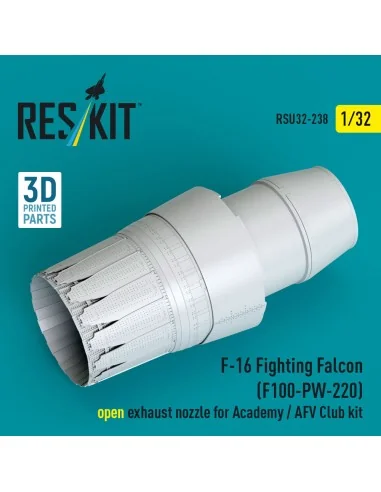 F-16 Fighting Falcon (F100-PW-220) open exhaust nozzle for Academy ...