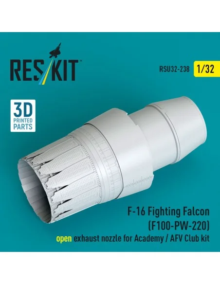 F-16 Fighting Falcon (F100-PW-220) open exhaust nozzle for Academy ...