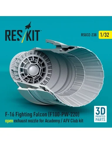 F-16 Fighting Falcon (F100-PW-220) open exhaust nozzle for Academy ...