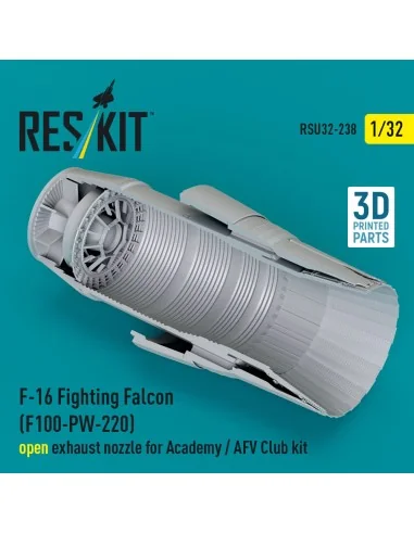 F-16 Fighting Falcon (F100-PW-220) open exhaust nozzle for Academy ...