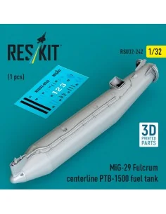 MiG-29 Fulcrum centerline PTB-1500 fuel tank (1 pcs) (3D Printed), ...