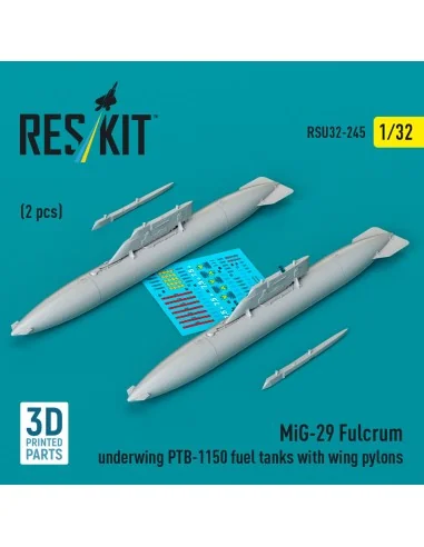 MiG-29 Fulcrum underwing PTB-1150 fuel tanks with wing pylons (2 pc...