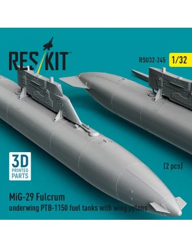 MiG-29 Fulcrum underwing PTB-1150 fuel tanks with wing pylons (2 pc...