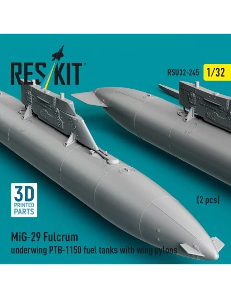 MiG-29 Fulcrum underwing PTB-1150 fuel tanks with wing pylons (2 pc...
