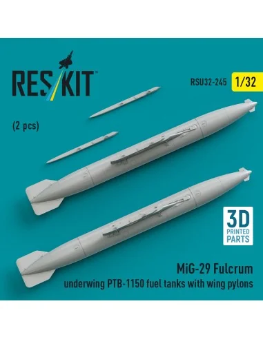 MiG-29 Fulcrum underwing PTB-1150 fuel tanks with wing pylons (2 pc...