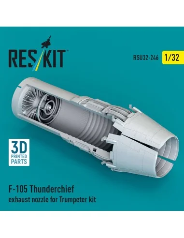 F-105 Thunderchief exhaust nozzle for Trumpeter kit (3D Printed), 1...
