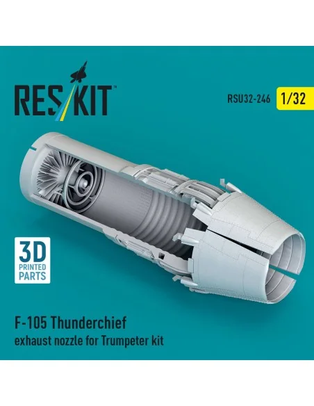 F-105 Thunderchief exhaust nozzle for Trumpeter kit (3D Printed), 1...
