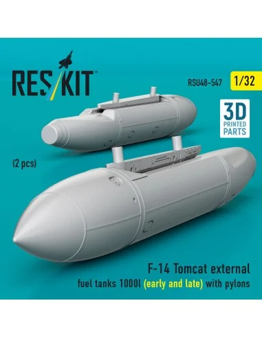 F-14 Tomcat external fuel tanks 1000l (early and late) with pylons ...