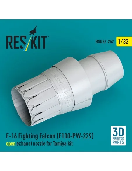 F-16 Fighting Falcon (F100-PW-229) open exhaust nozzle for Tamiya k...