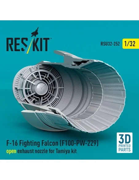 F-16 Fighting Falcon (F100-PW-229) open exhaust nozzle for Tamiya k...