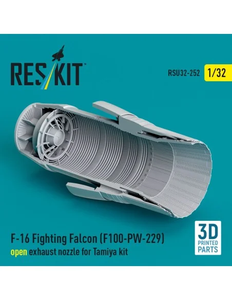 F-16 Fighting Falcon (F100-PW-229) open exhaust nozzle for Tamiya k...