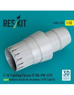 F-16 Fighting Falcon (F100-PW-229) open exhaust nozzle for Academy ...