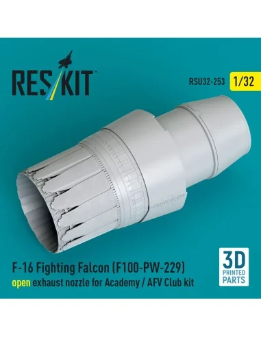 F-16 Fighting Falcon (F100-PW-229) open exhaust nozzle for Academy ...