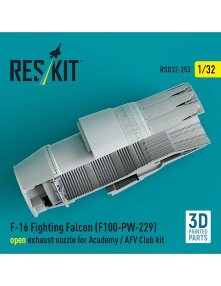 F-16 Fighting Falcon (F100-PW-229) open exhaust nozzle for Academy ...