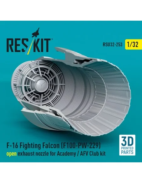 F-16 Fighting Falcon (F100-PW-229) open exhaust nozzle for Academy ...
