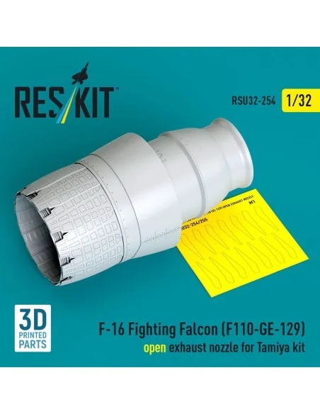F-16 Fighting Falcon (F110-GE-129) open exhaust nozzle for Tamiya k...