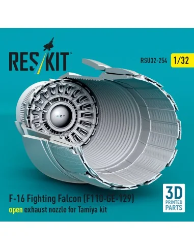 F-16 Fighting Falcon (F110-GE-129) open exhaust nozzle for Tamiya k...