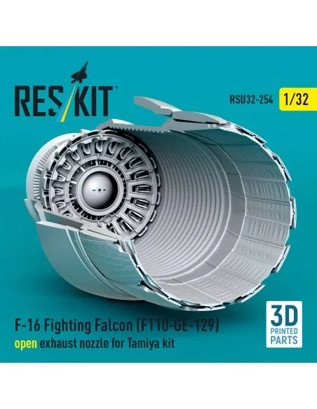 F-16 Fighting Falcon (F110-GE-129) open exhaust nozzle for Tamiya k...