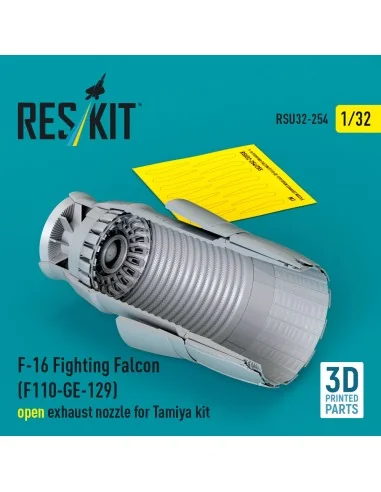 F-16 Fighting Falcon (F110-GE-129) open exhaust nozzle for Tamiya k...