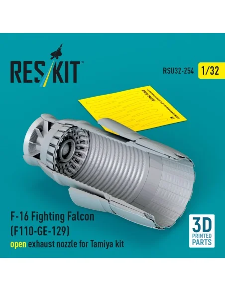 F-16 Fighting Falcon (F110-GE-129) open exhaust nozzle for Tamiya k...