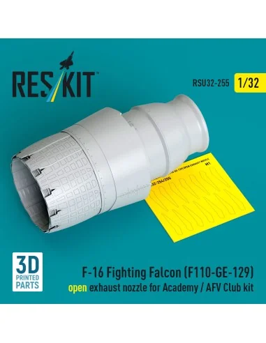 F-16 Fighting Falcon (F110-GE-129) open exhaust nozzle for Academy ...