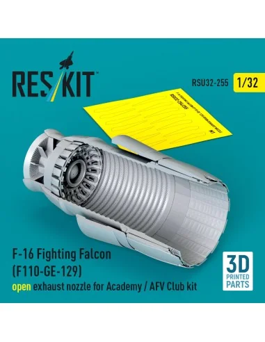 F-16 Fighting Falcon (F110-GE-129) open exhaust nozzle for Academy ...