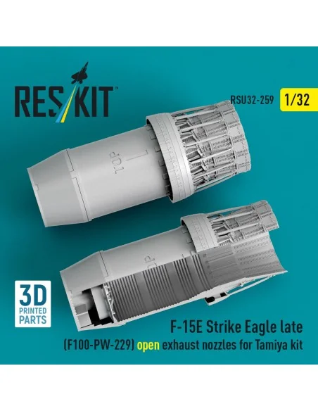 F?15E Strike Eagle late (F100-PW-229) open exhaust nozzles for Tami...
