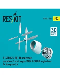 P-47D (25-30) Thunderbolt propellers (2 pcs), engine (P&W R-2800) &... 2