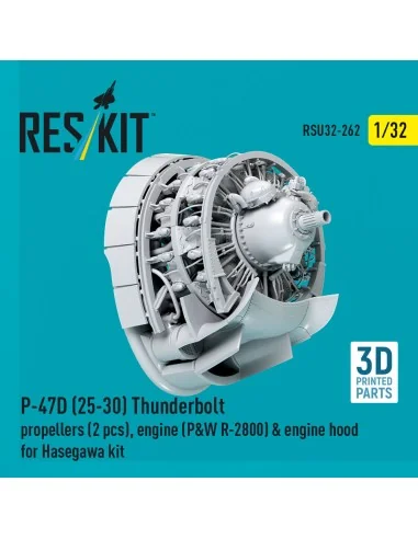 P-47D (25-30) Thunderbolt propellers (2 pcs), engine (P&W R-2800) &...