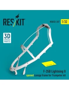 F-35B Lightning II opened canopy frame (3D Printed) for Trumpeter, ...