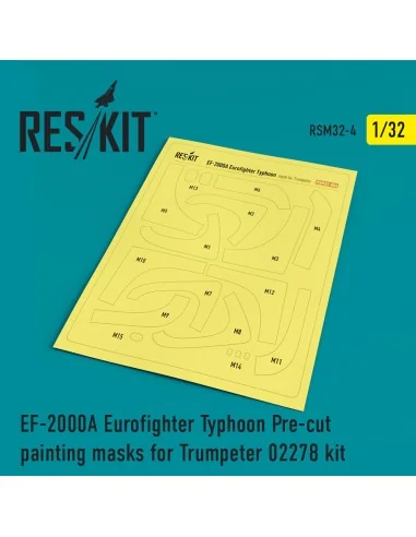 EF-2000A Eurofighter Typhoon Pre-cut painting masks for Trumpeter 0...