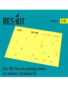 F/A-18C Hornet Pre-cut painting masks for Kinetic / Academy kit, 1/...