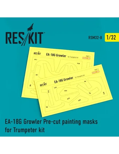 [NO_DESC] EA-18G Growler Pre-cut painting masks for Trumpeter kit, ...