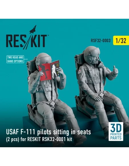 USAF F-111 pilots sitting in seats (2 pcs) for RESKIT RSK32-0002 ki...