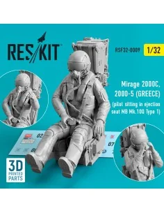 Mirage 2000C, 2000-5 (GREECE) pilot sitting in ejection seat MB Mk....