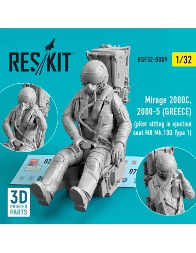 Mirage 2000C, 2000-5 (GREECE) pilot sitting in ejection seat MB Mk....