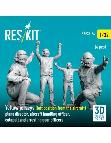 Yellow jerseys (Left position from the aircraft) plane director, ai...