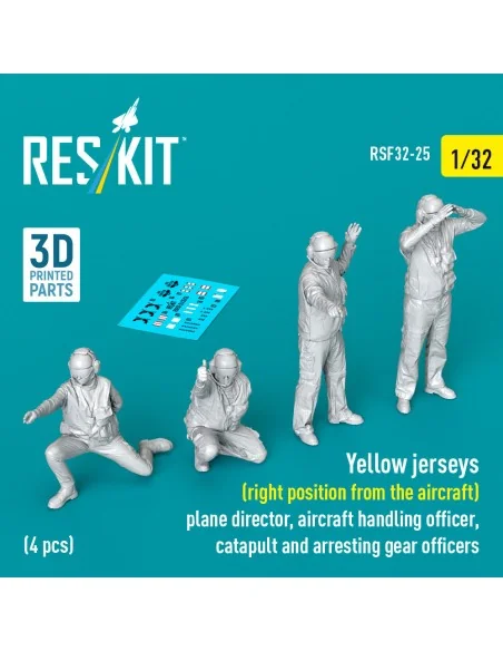 Yellow jerseys (Right position from the aircraft) plane director, a...