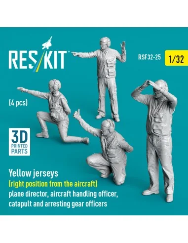 Yellow jerseys (Right position from the aircraft) plane director, a...