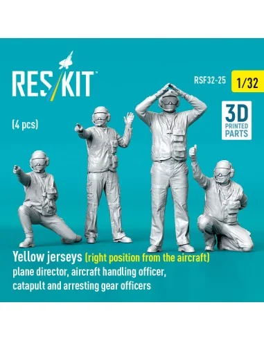 Yellow jerseys (Right position from the aircraft) plane director, a...